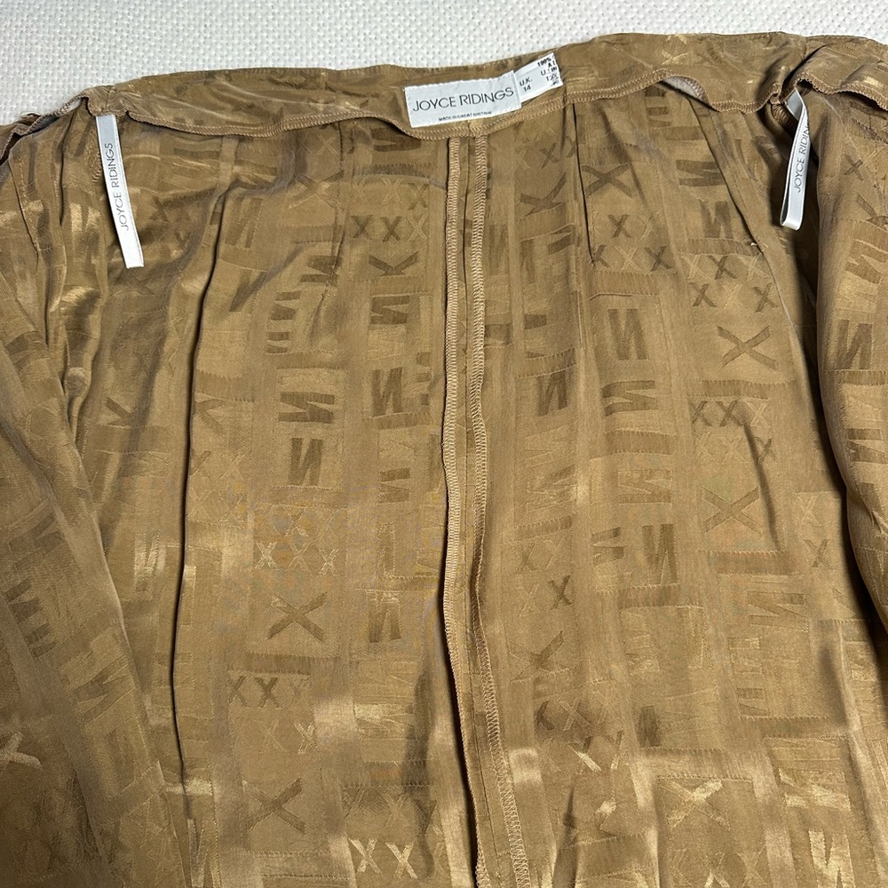 Vintage Joyce Ridings Cupro Wrap Skirt Lagenlook Made in Britain Tag 12 (like S) - Picture 7 of 12